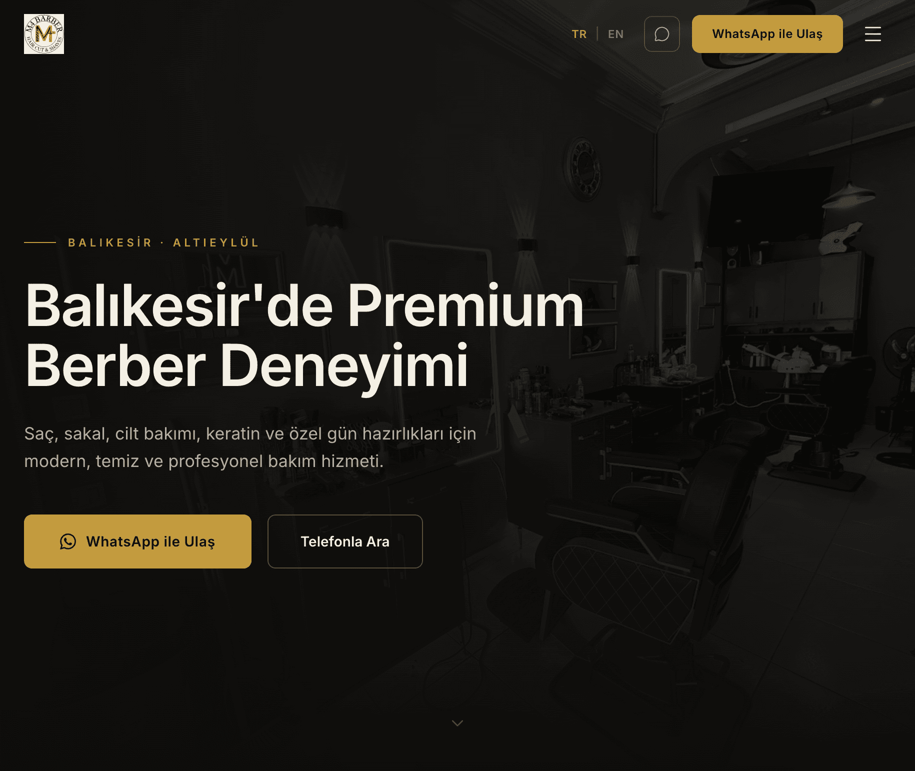 M4 Barber / Balıkesir Berber sistem görünümü